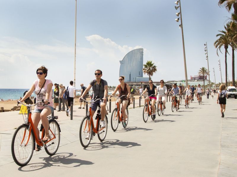 Fahrradtour Strand Barcelona