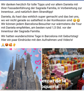 Barcelona Stadtführungen Feedback