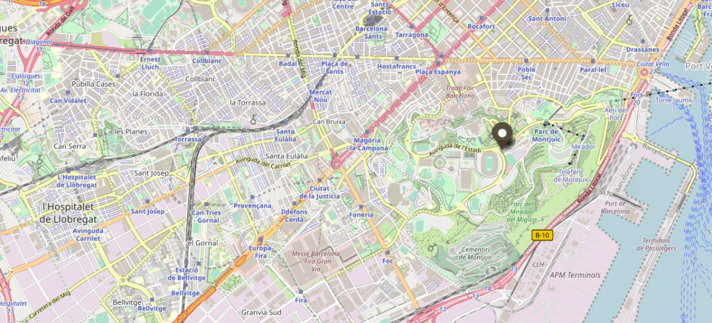 Olympisches-Museum-Barcelona-Karte