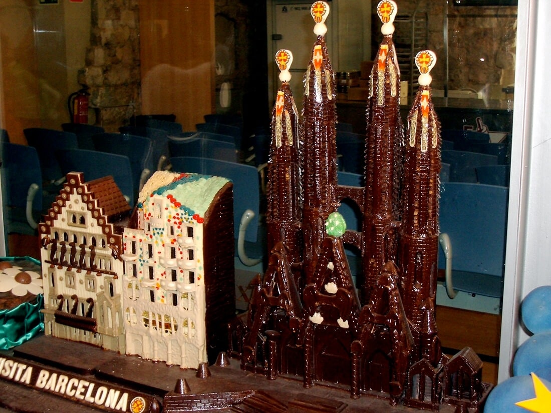 Sagrada Familia Casa Batllo Casa Amatler aus Schokolade