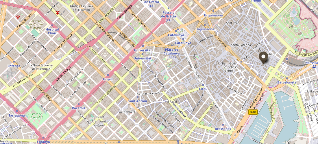 Santa Maria del Mar Barcelona Karte