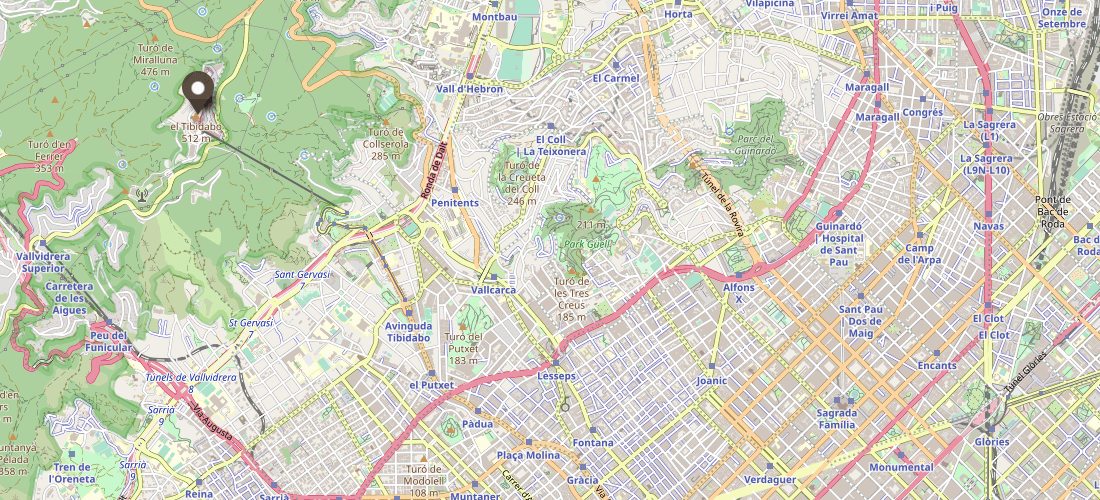 Tibidabo Freizeitpark Karte