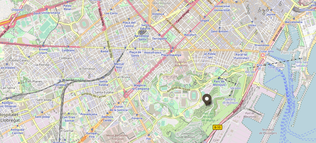 Jardi Botanic Barcelona - Karte