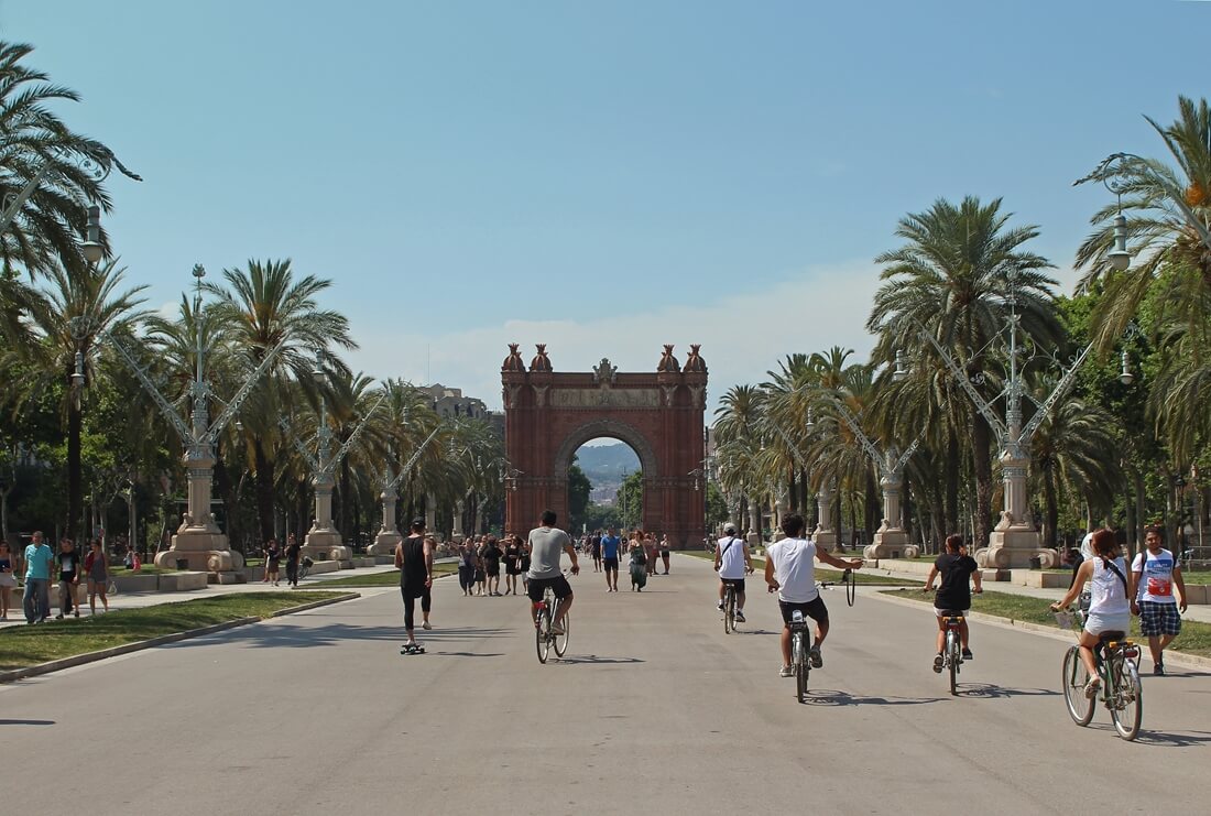 Fahrradtour Barcelona Arc de Triomf