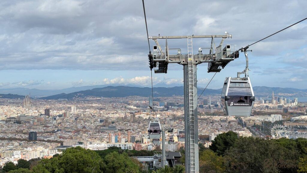 Teleferic de Montjuic Seilbahn Barcelona - Top